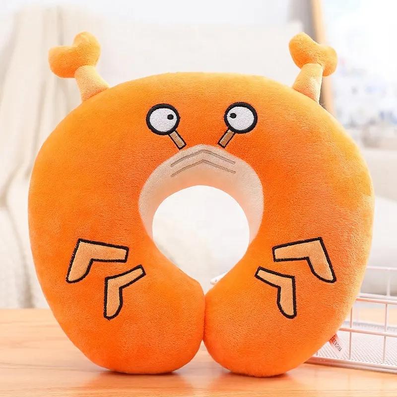 U-shape plush stuffed toy custom plush animal Travel Animal Neck Memory Foam Pillow