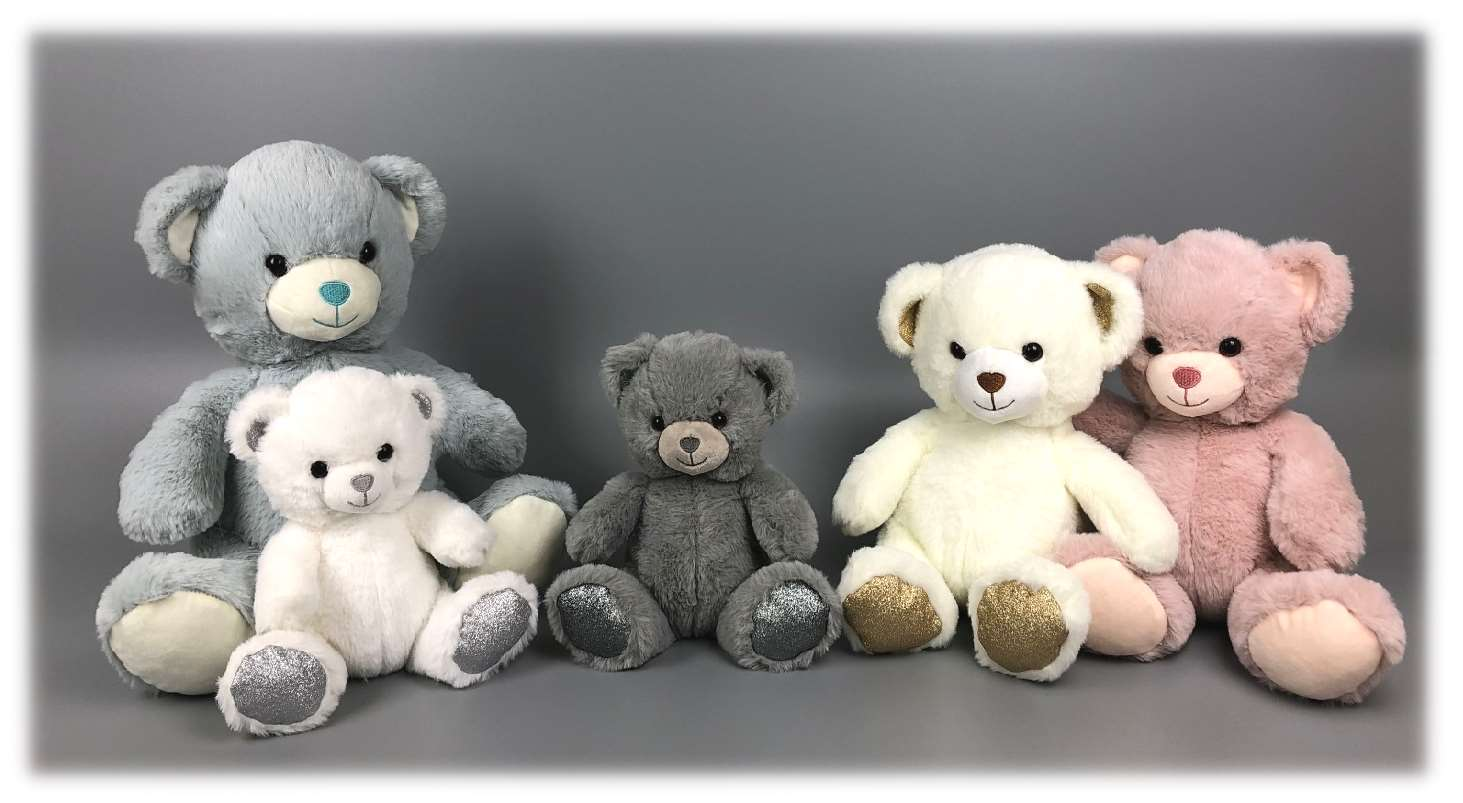 New Arrival Custom Wholesale Seven Colors Teddy Bear With Bow Soft Stuffed Animals Plush Bear