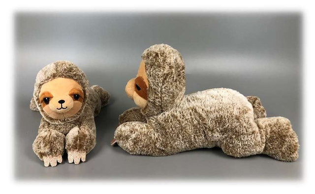 Wholesale Simulation Lifelike Plush Sloth Doll Custom Soft Stuffed Animal Long Fur Sloth Plushie Toy