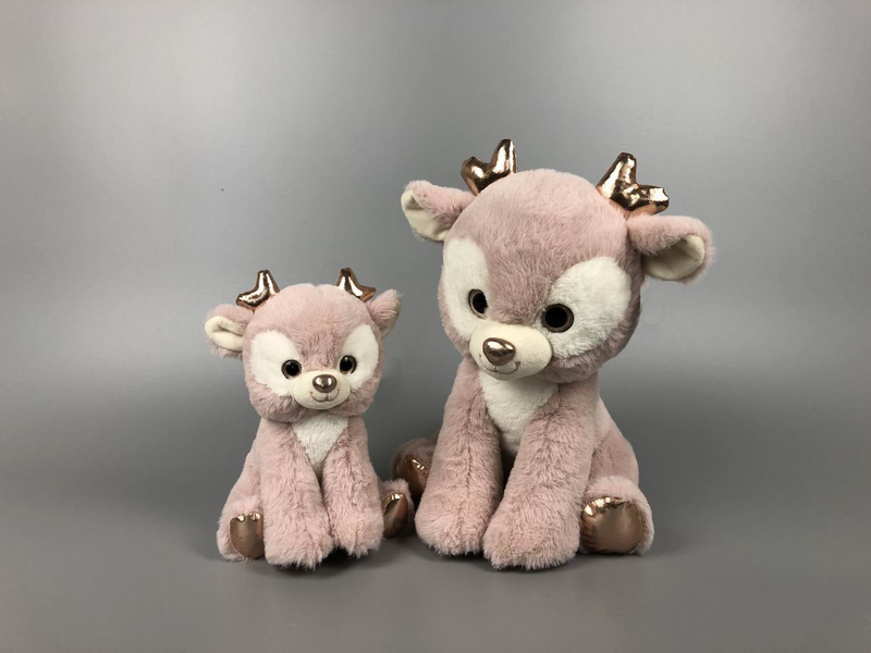 Fashion lovely Pink Peluche Deer soft stuffed reindeer plush toy for girl child