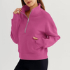 Womens Sweatshirts Half Zip Cropped Pullover Fleece Quarter Zipper Hoodies Fall outfits Clothes Thumb Hole