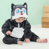 Hooded Flannel Rompers Boys Cat Winter Jumpsuits Cosplay Girl Baby Halloween Costume