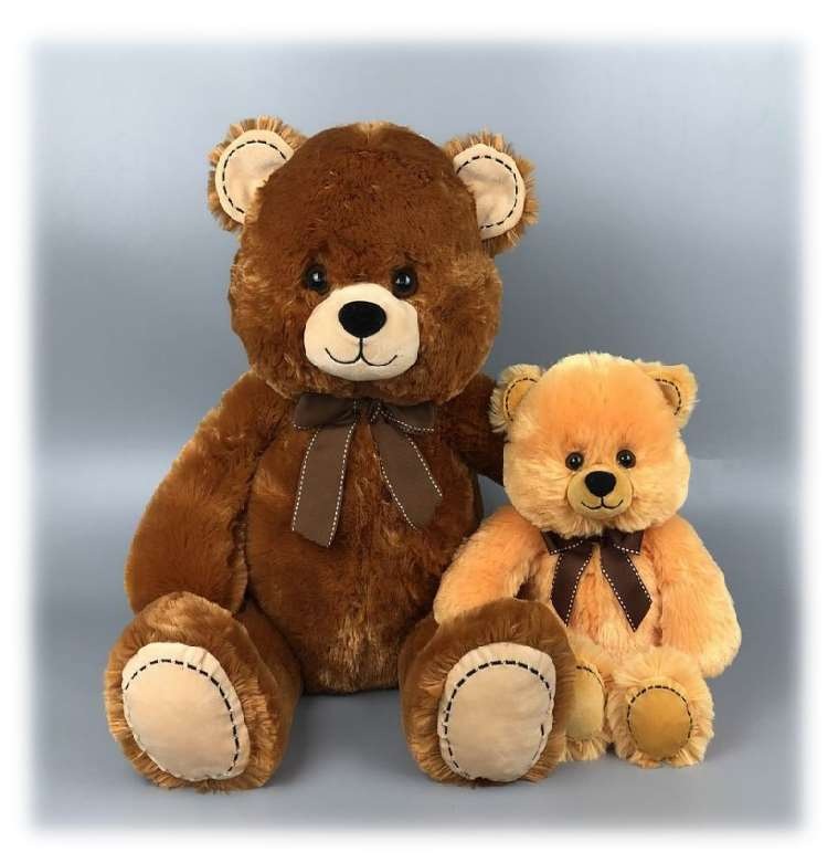 Teddy Bear Stuffed Animal Cute Teddy Cuddly Plush Toy Gift for Kids Baby Shower Decoration Brown