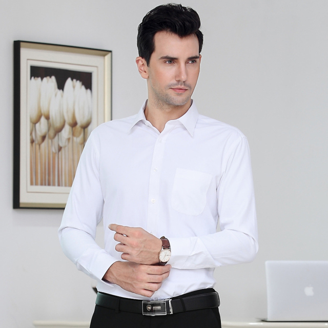 Solid Shirts Formal Shirts White Office Dress Shirts for Men And Ladies