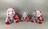 wholesale design red heart brown softer PV plush valentine animal monkey/bear/