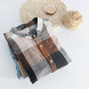 Men Shirts 2022 Casual Style Summer 100% Linen Long Sleeve Plaid Comfortable Men Shirts