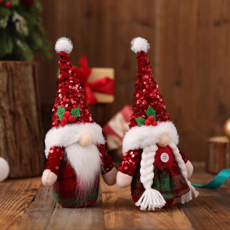 Christmas Santa Claus Long Beard Gnomes Dolls Stuffed Doll Pluff Toy