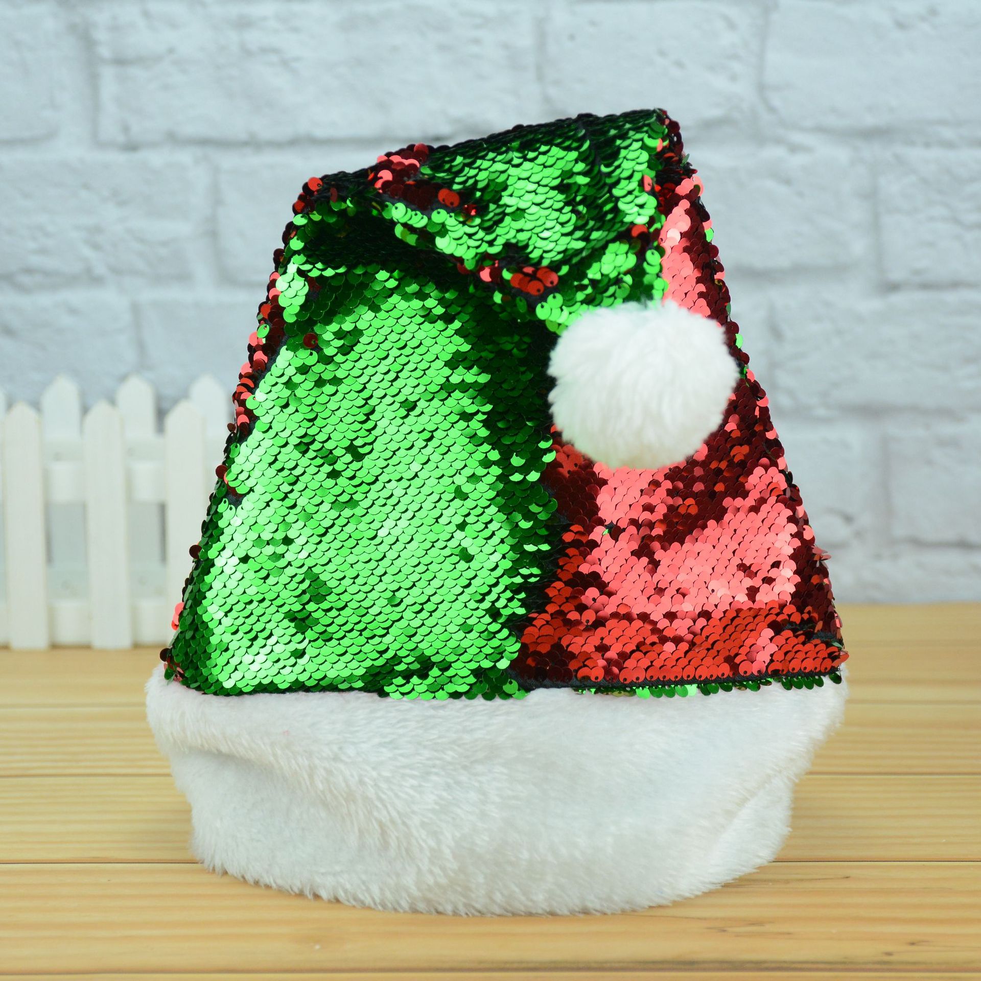 2 Tone Colors Sequins Christmas Hat Christmas Decoration Hat