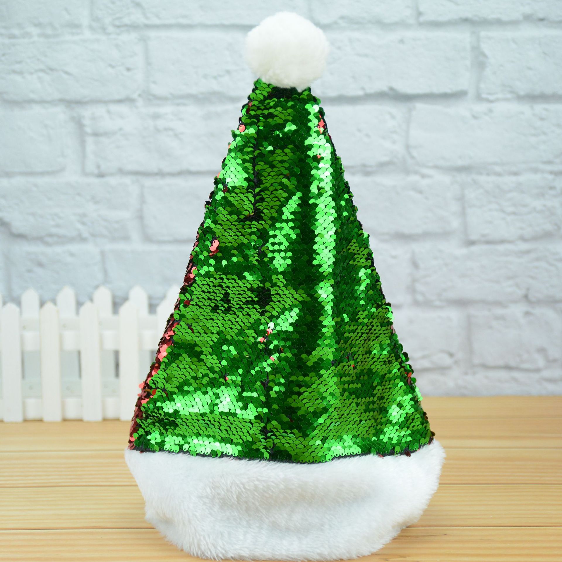 2 Tone Colors Sequins Christmas Hat Christmas Decoration Hat