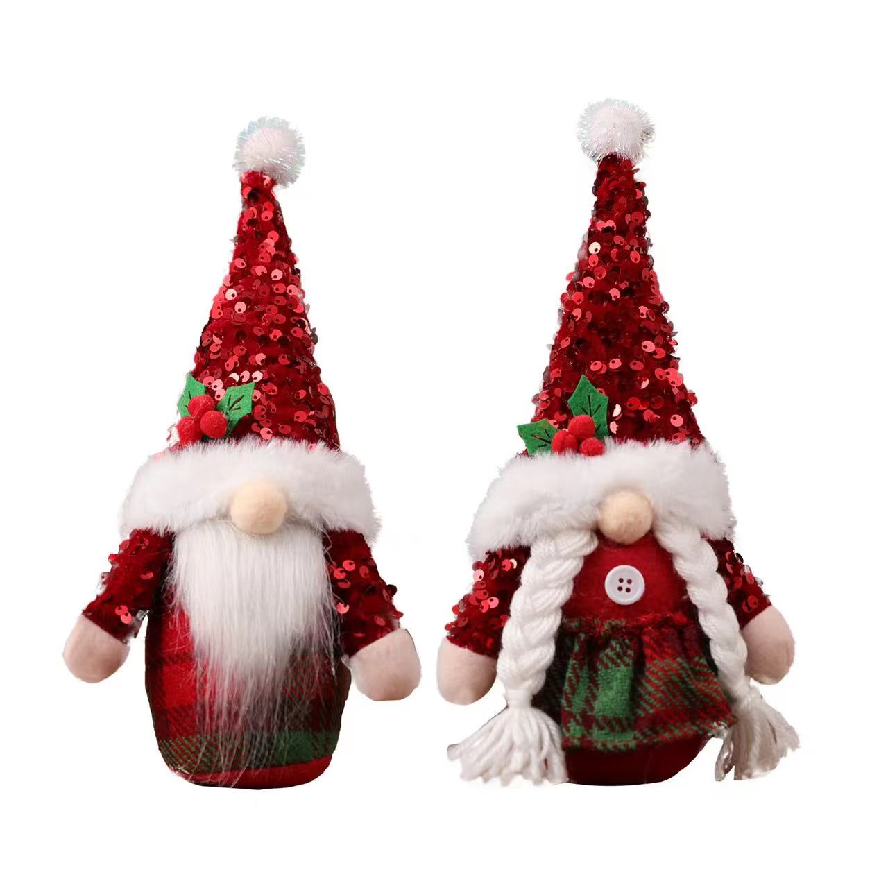 Christmas Santa Claus Long Beard Gnomes Dolls Stuffed Doll Pluff Toy