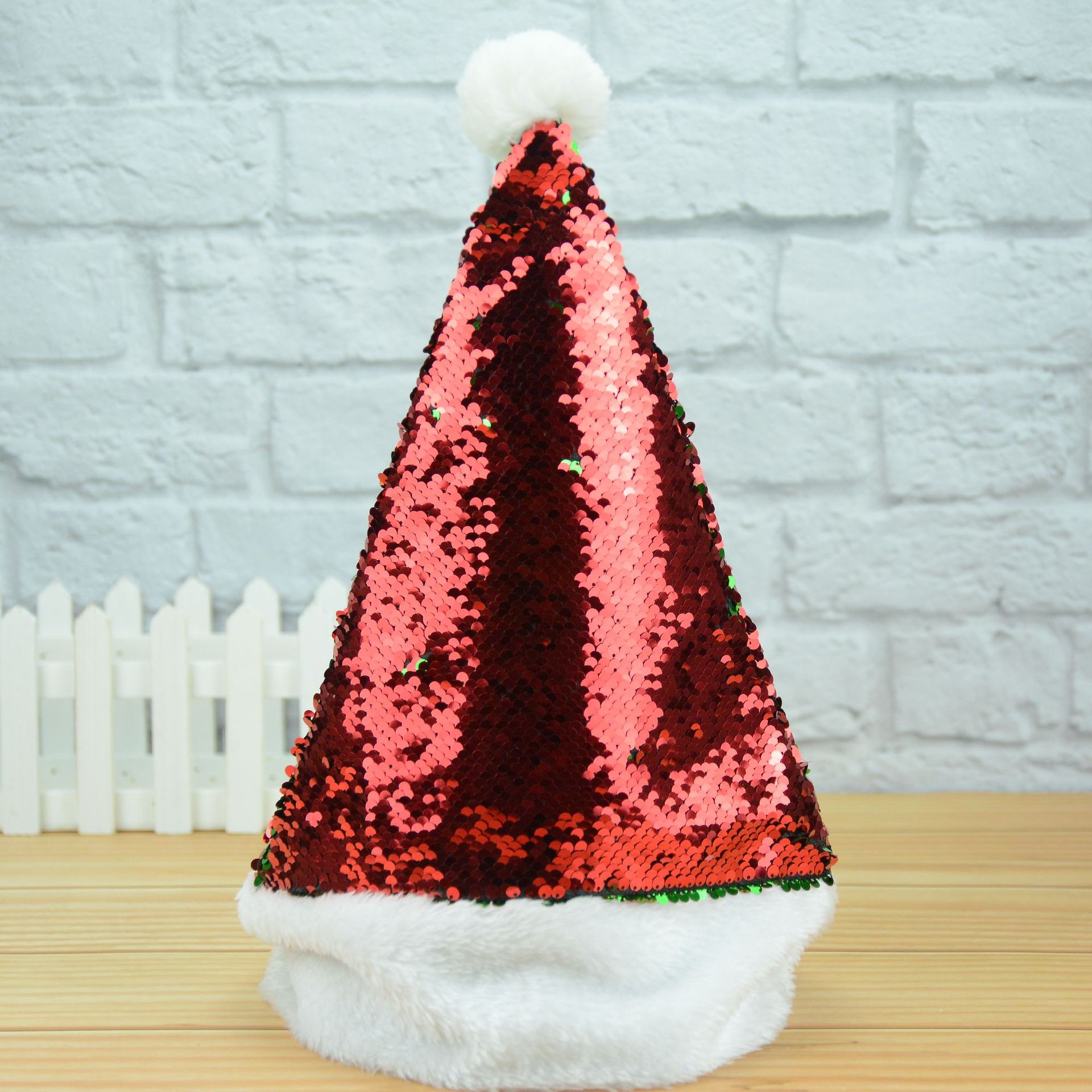 2 Tone Colors Sequins Christmas Hat Christmas Decoration Hat