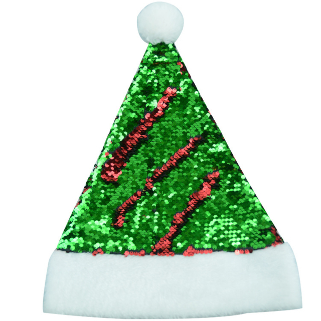 2 Tone Colors Sequins Christmas Hat Christmas Decoration Hat